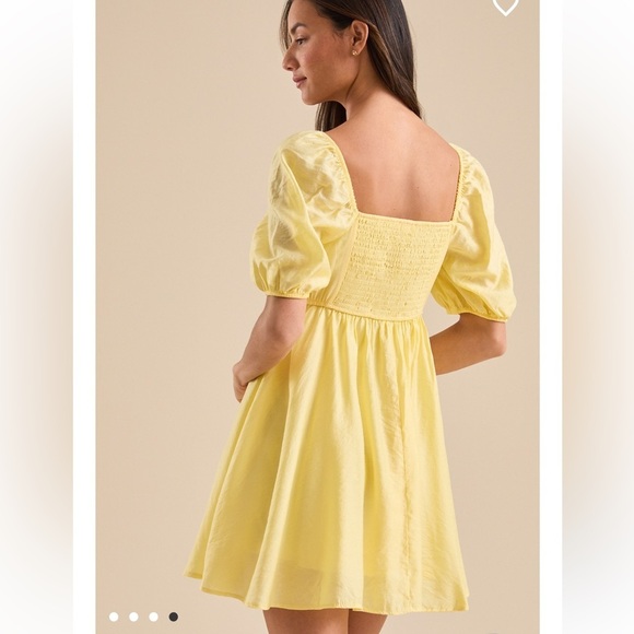 New with tags Altar’d state amalia puff sleeve pleated dress - Picture 4 of 4